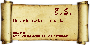 Brandeiszki Sarolta névjegykártya